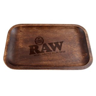 Raw Wooden Tray Drehtablett aus Holz Small 27,5 x 17,5cm