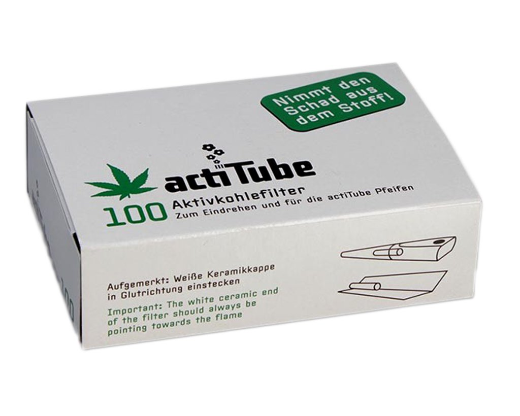 ActiTube Aktivkohlefilter 100er Pack - 8mm Drehfilter