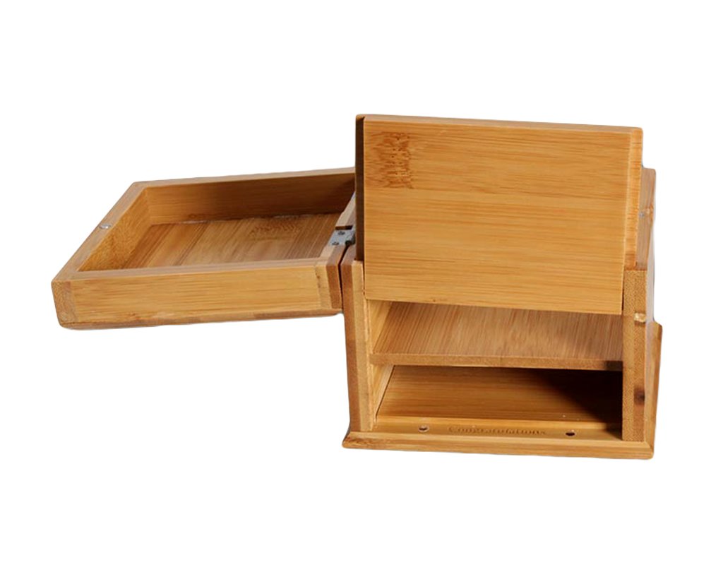 Holzbox mit doppelten Boden - Geheimversteck Kiste