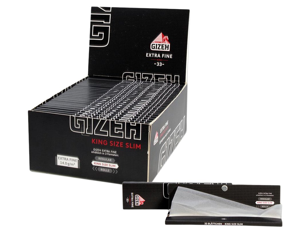 GIZEH Black Fine Papers King Size Slim