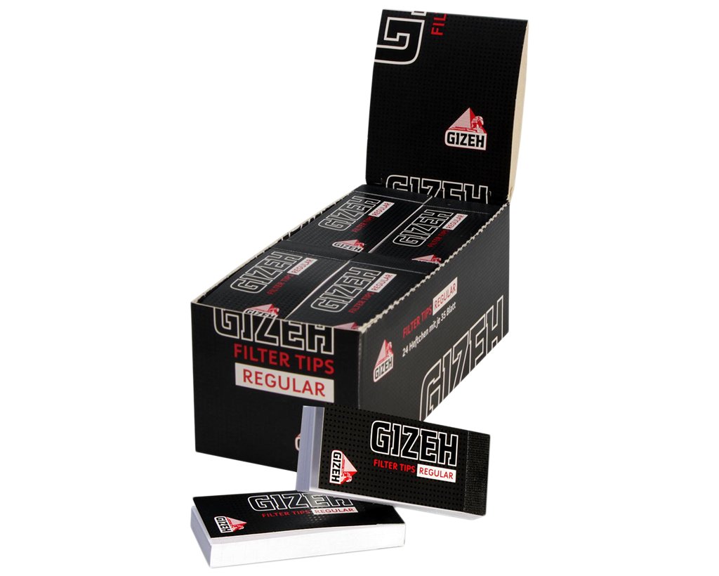 2 x Box Gizeh Black Filter Tips Regular 48 Heftchen a 35 Blatt King Size 