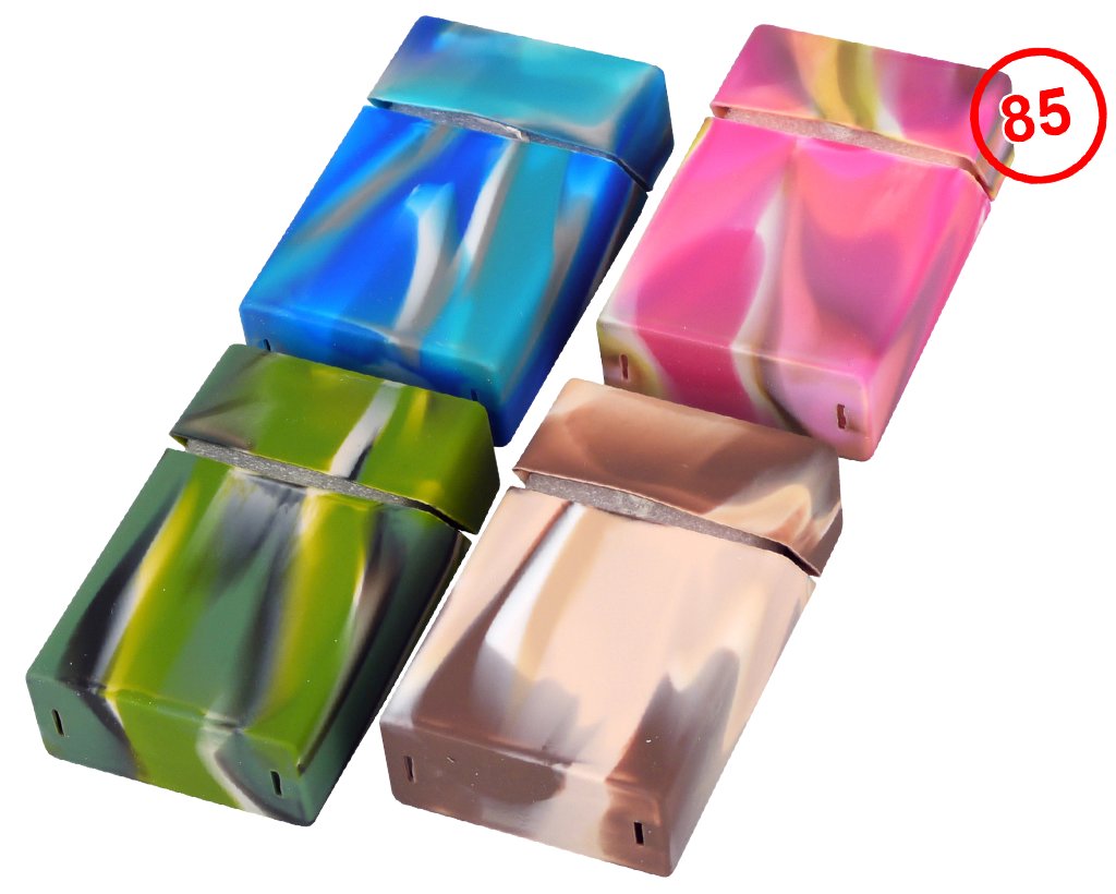 Silikon Zigarettenbox marmoriert - verschiedene Farben