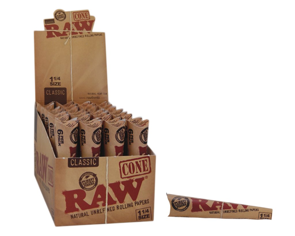 RAW Classic vorgerollte Cones 1 1/4 - 1 Box