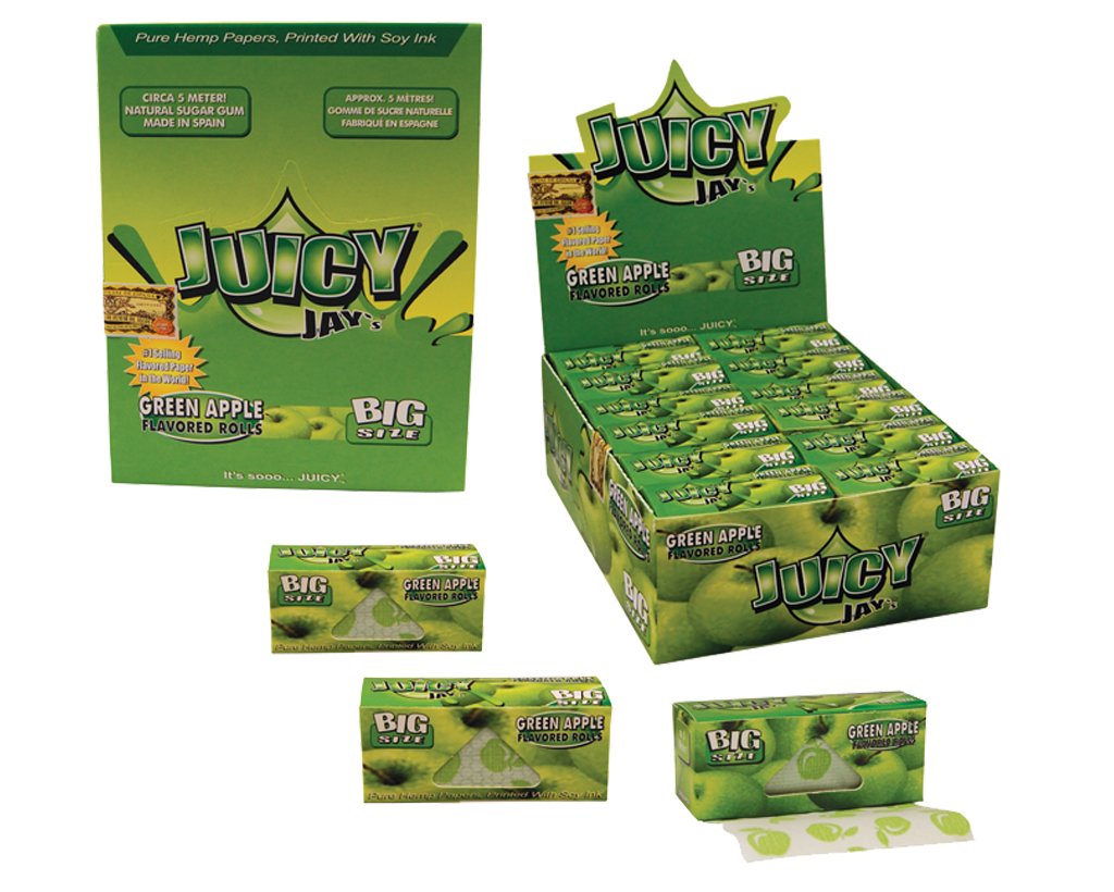 Juicy Jay´s Rolls King Size Green Apple - 6 Packungen