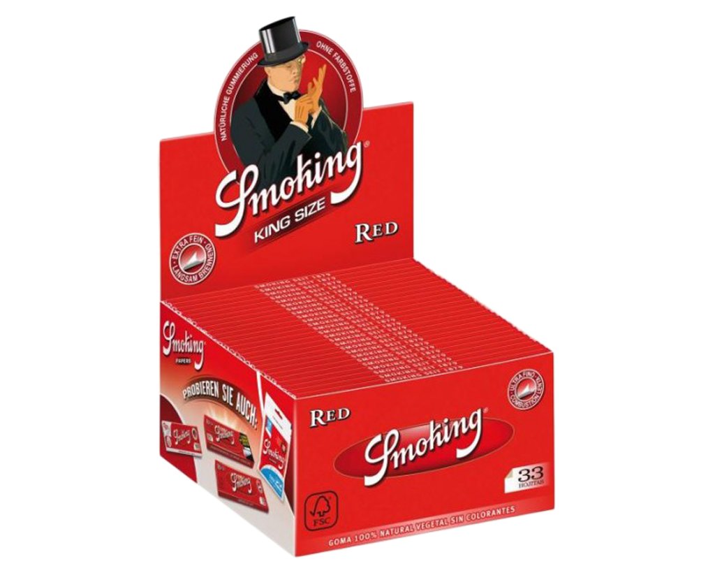 Smoking Papers King Size Red - 2 Boxen