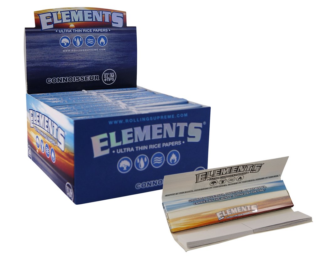 Elements Connoisseur King Size Slim + Tips - 1 Box