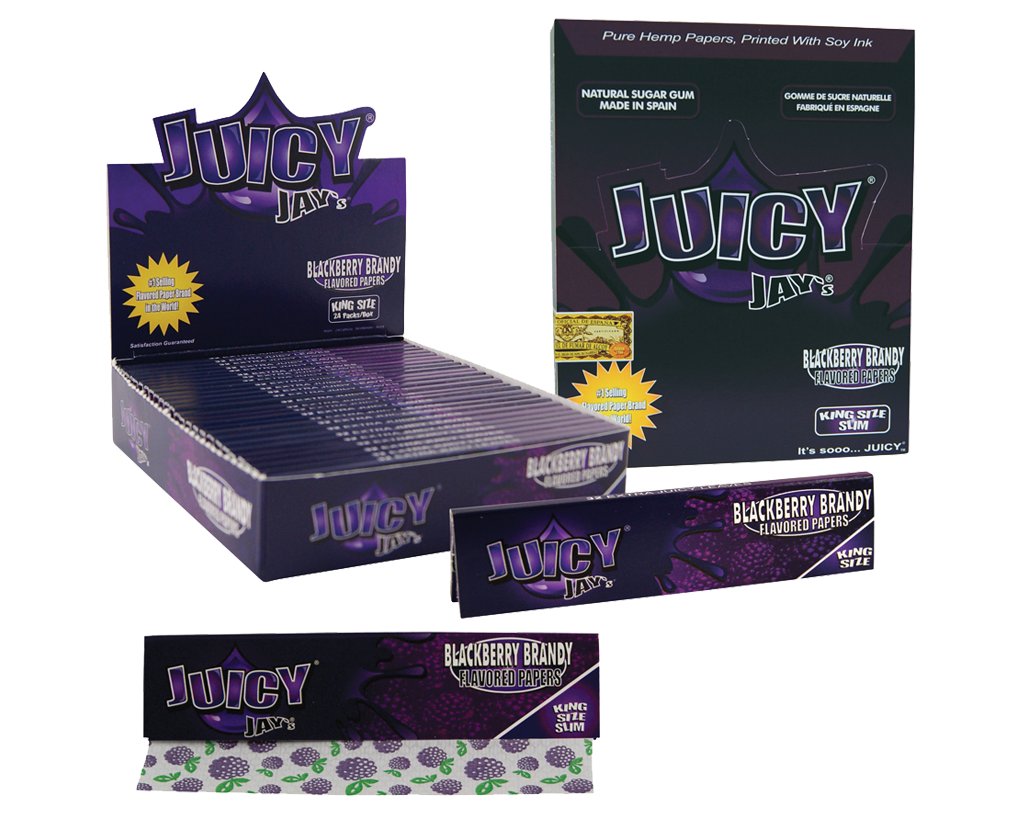 Juicy Jay´s King Size Slim Blackberry Brandy - 6 Heftchen