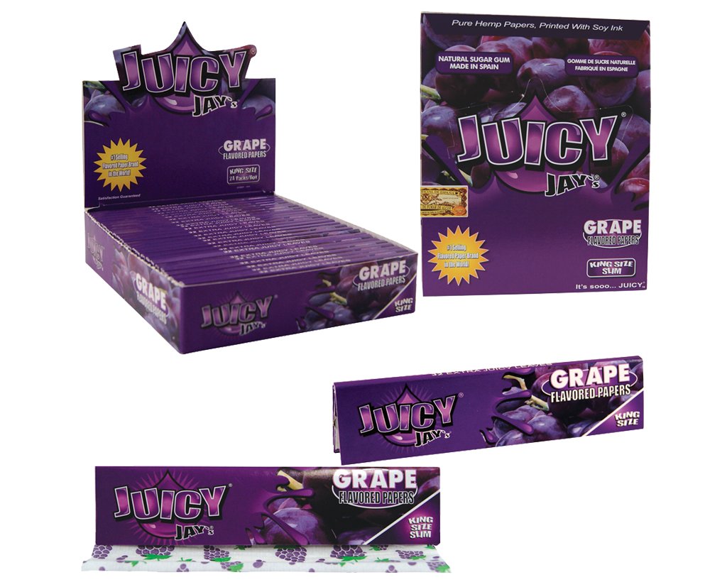 Juicy Jay´s King Size Slim Grape - 12 Heftchen
