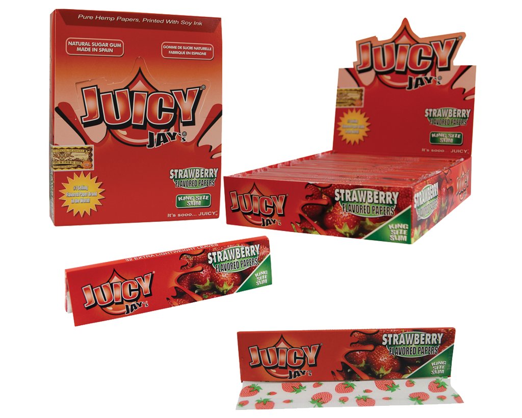 Juicy Jay´s King Size Slim Strawberry - 3 Boxen