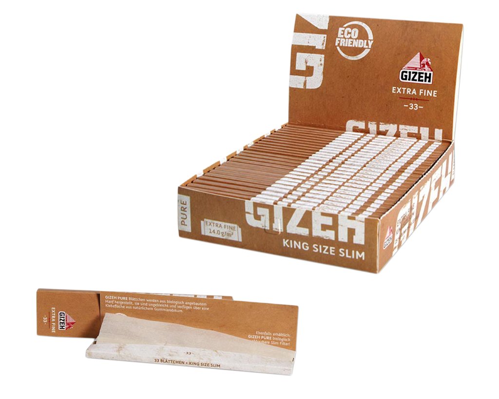 GIZEH Pure Extra Fine King Size Slim - 5 Heftchen