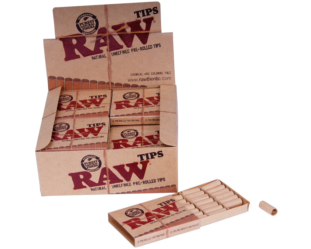 RAW vorgerollte Filtertips Slim - 1 Box