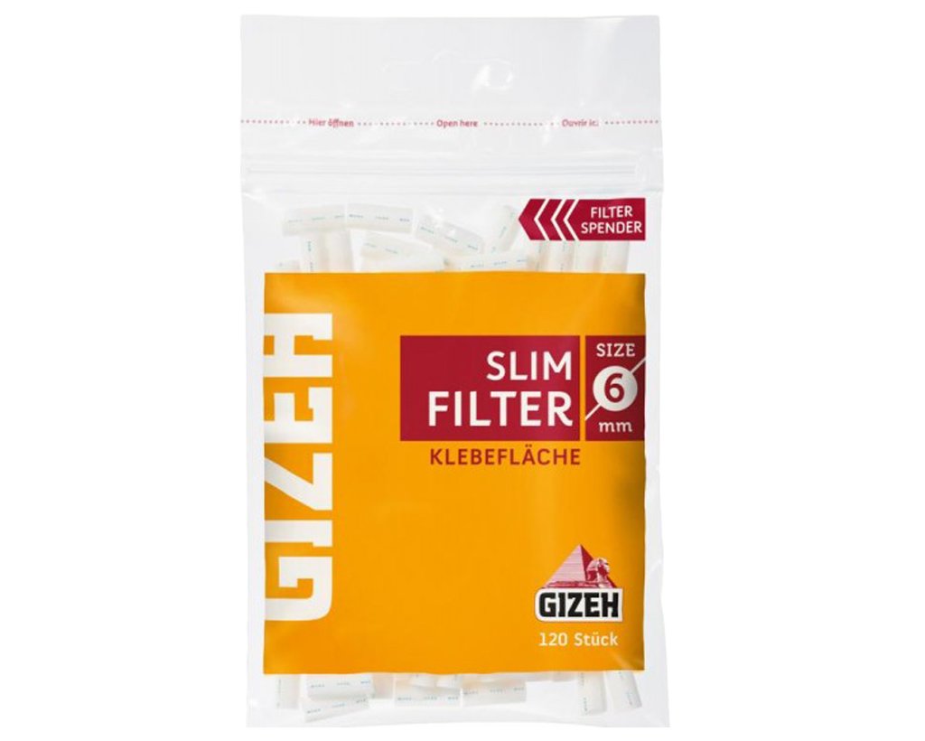 GIZEH Drehfilter Slim 6mm - 5 Packungen