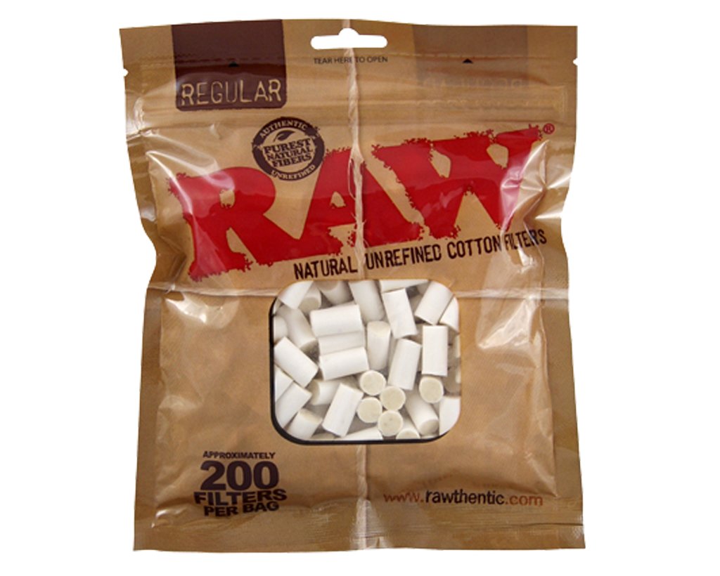 RAW Zigarettenfilter aus Baumwolle Regular 8mm - 10 Packungen