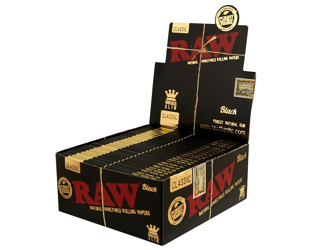 5 Packungen King Size RAW Zigarettenpapier mit 4 Heften