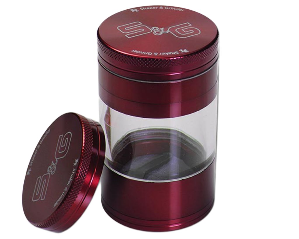 S&G Alu Grinder mit Shaker 56mm - Rot