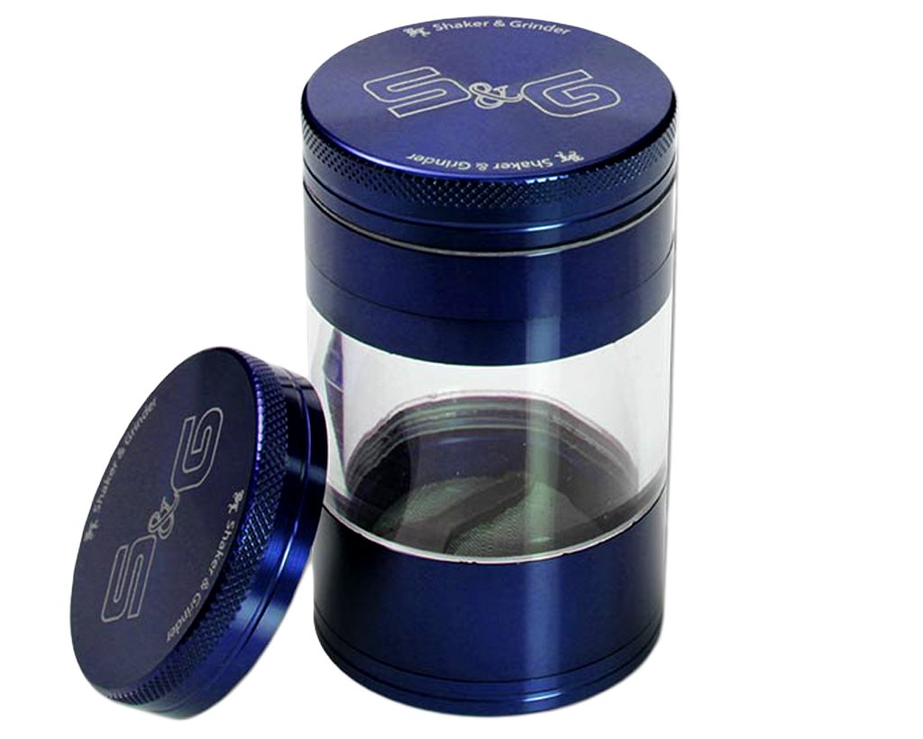 S&G Alu Grinder mit Shaker 56mm - Blau