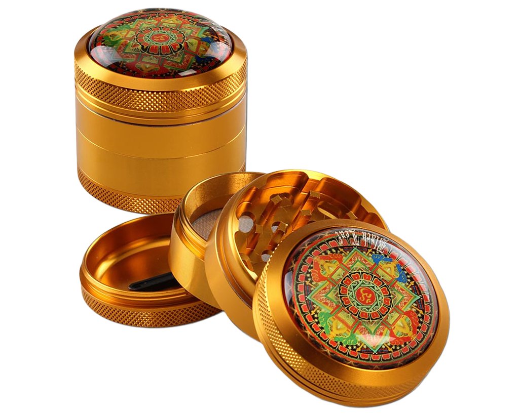 Mandala Alu Siebgrinder Gold 50mm