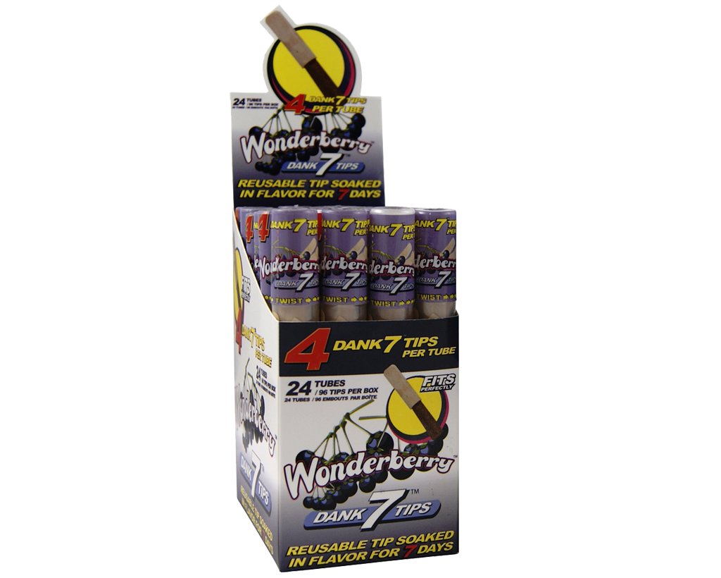 Dank 7 Holz Filtertips Wonderberry - 6 Packungen