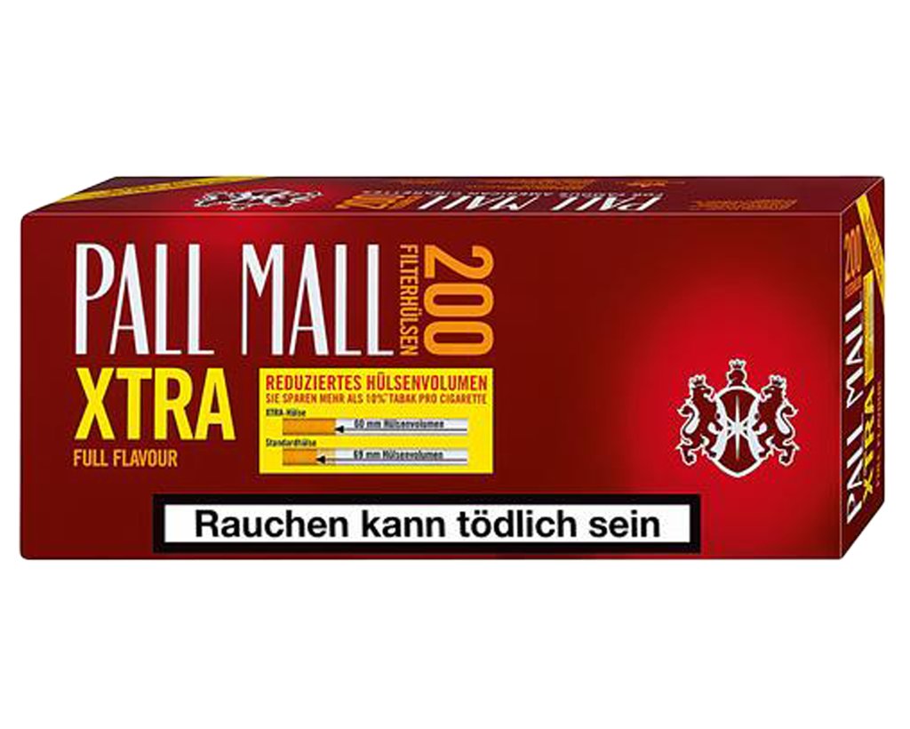 Pall Mall Xtra Filterhülsen Full Flavor 200er Pack - 3 Boxen