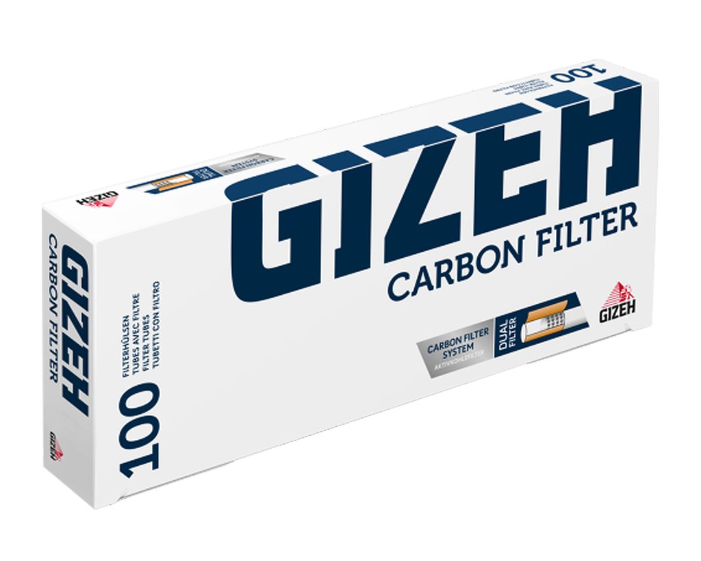 GIZEH Carbon Filterhülsen 84mm 100er Pack - 3 Boxen