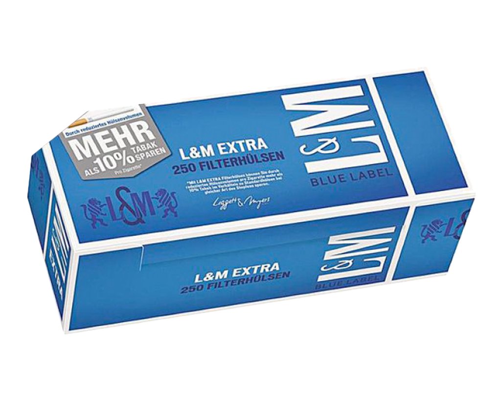 L&M Extra Blue Label Filterhülsen 250er Pack - 3 Boxen